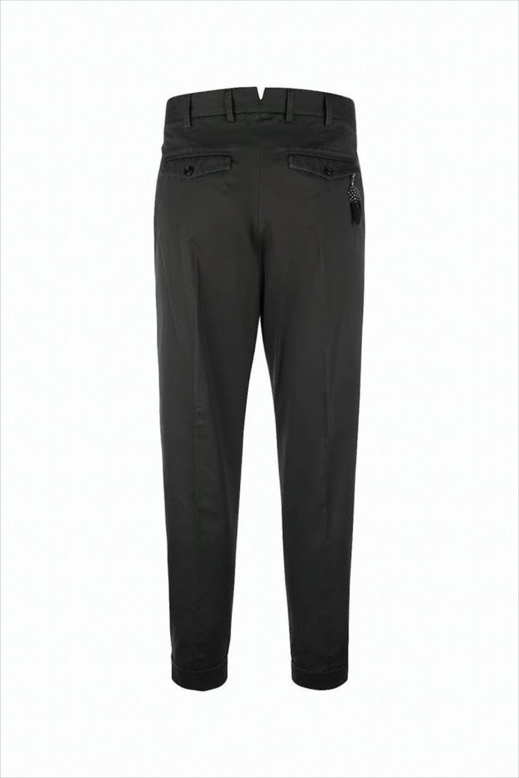 Cropped Tailored Suit Pants With Unique Feather Charm