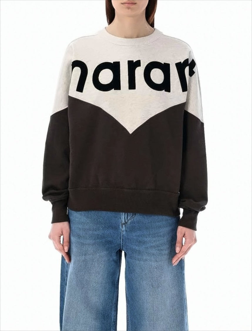 Two-Tone Long-Sleeve Sweatshirt with Chevron Design