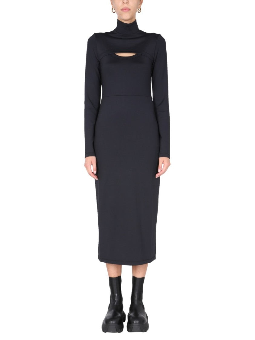 Polo Neck Midi Dress