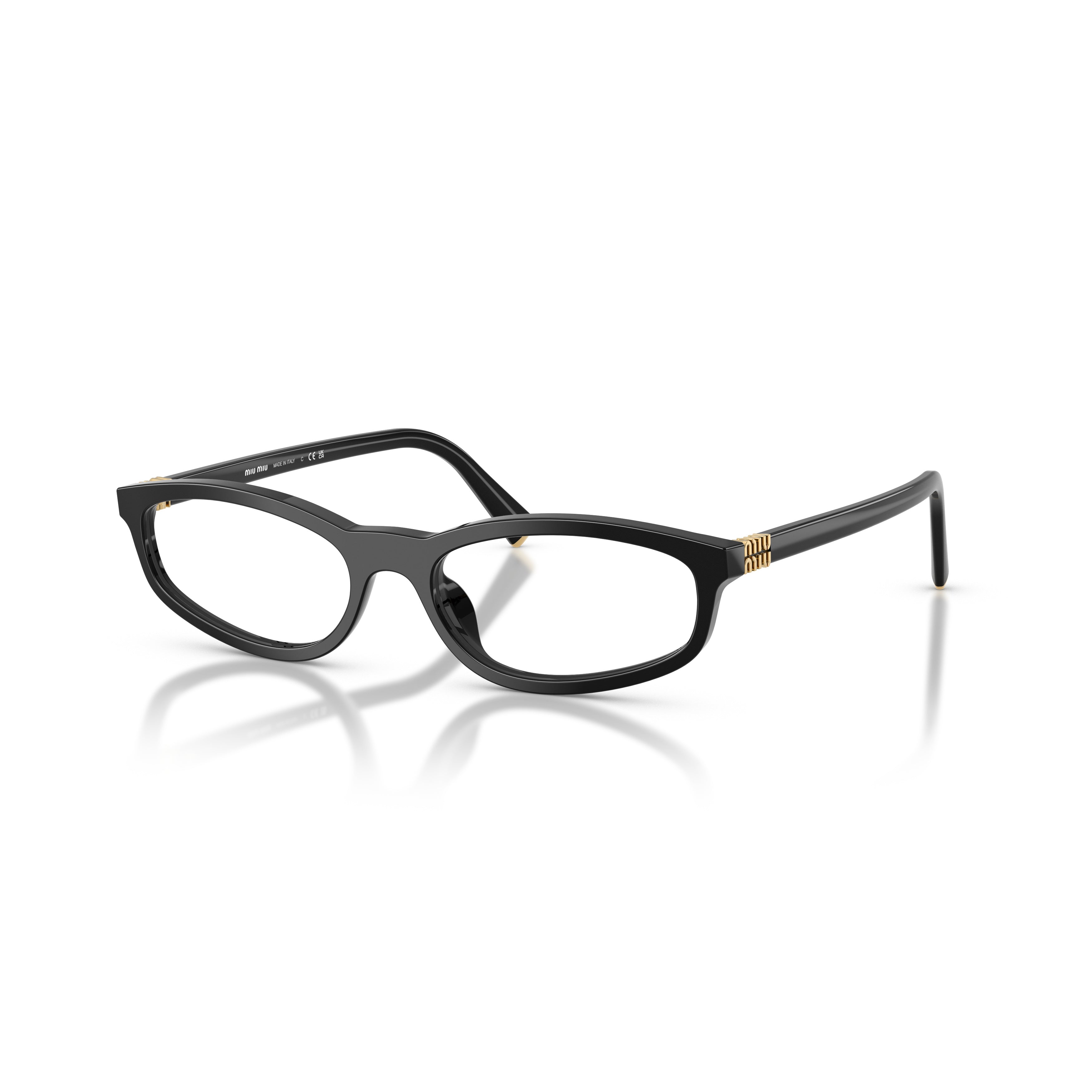 0mu 01zv Rectangular Black Acetate Eyeglasses