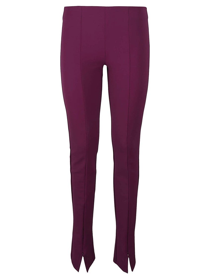 High-Waisted Trousers With Split Hem Detail