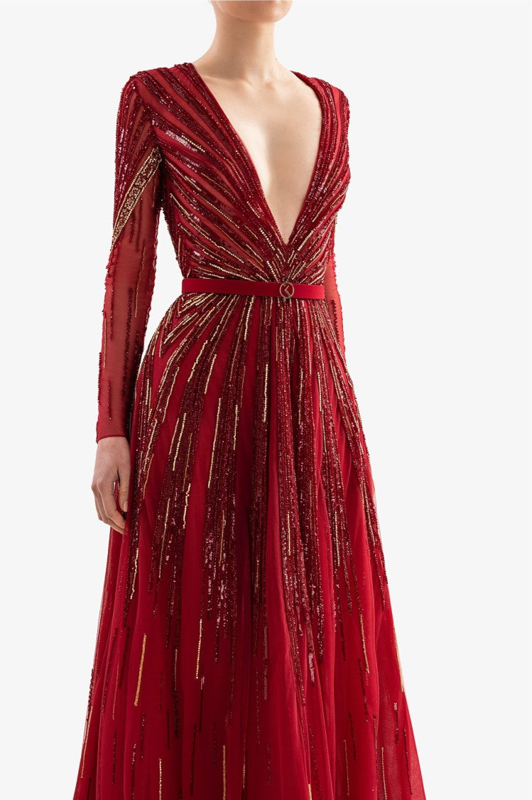 Embroidered Long Dress