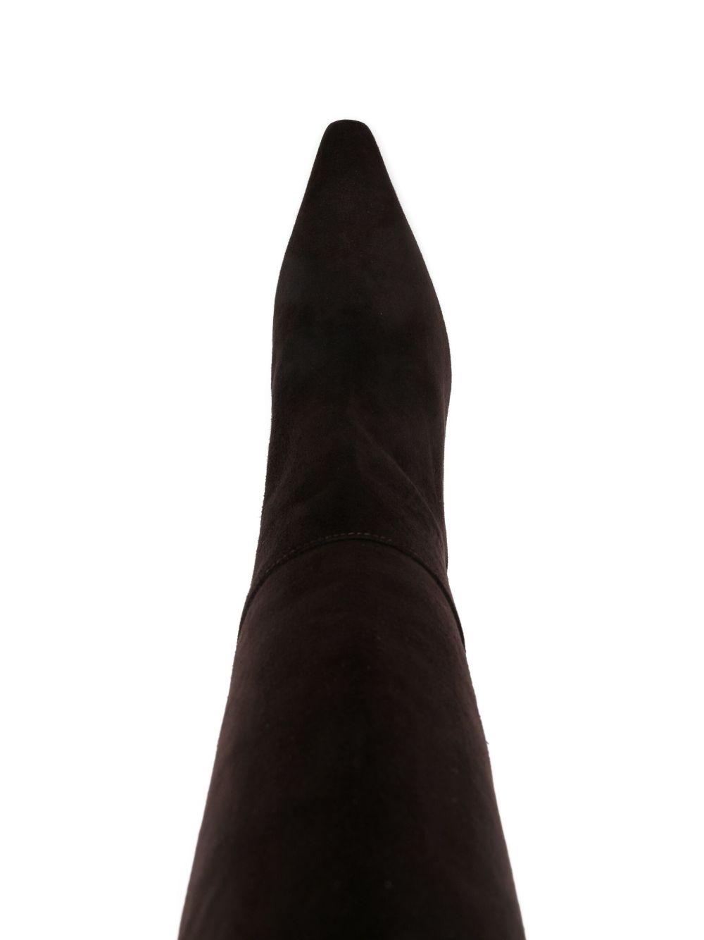 Brown Suede High-Heel Boots