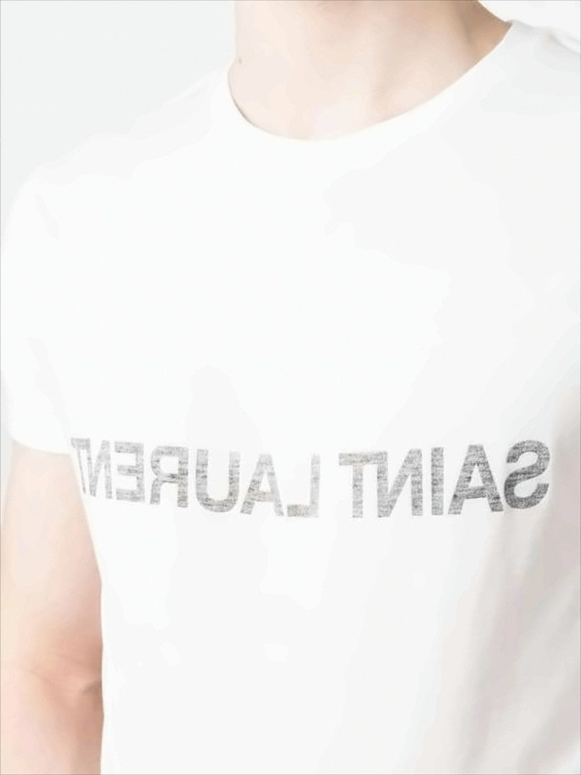 Minimalist Crew Neck T-Shirt with Bold Text Print