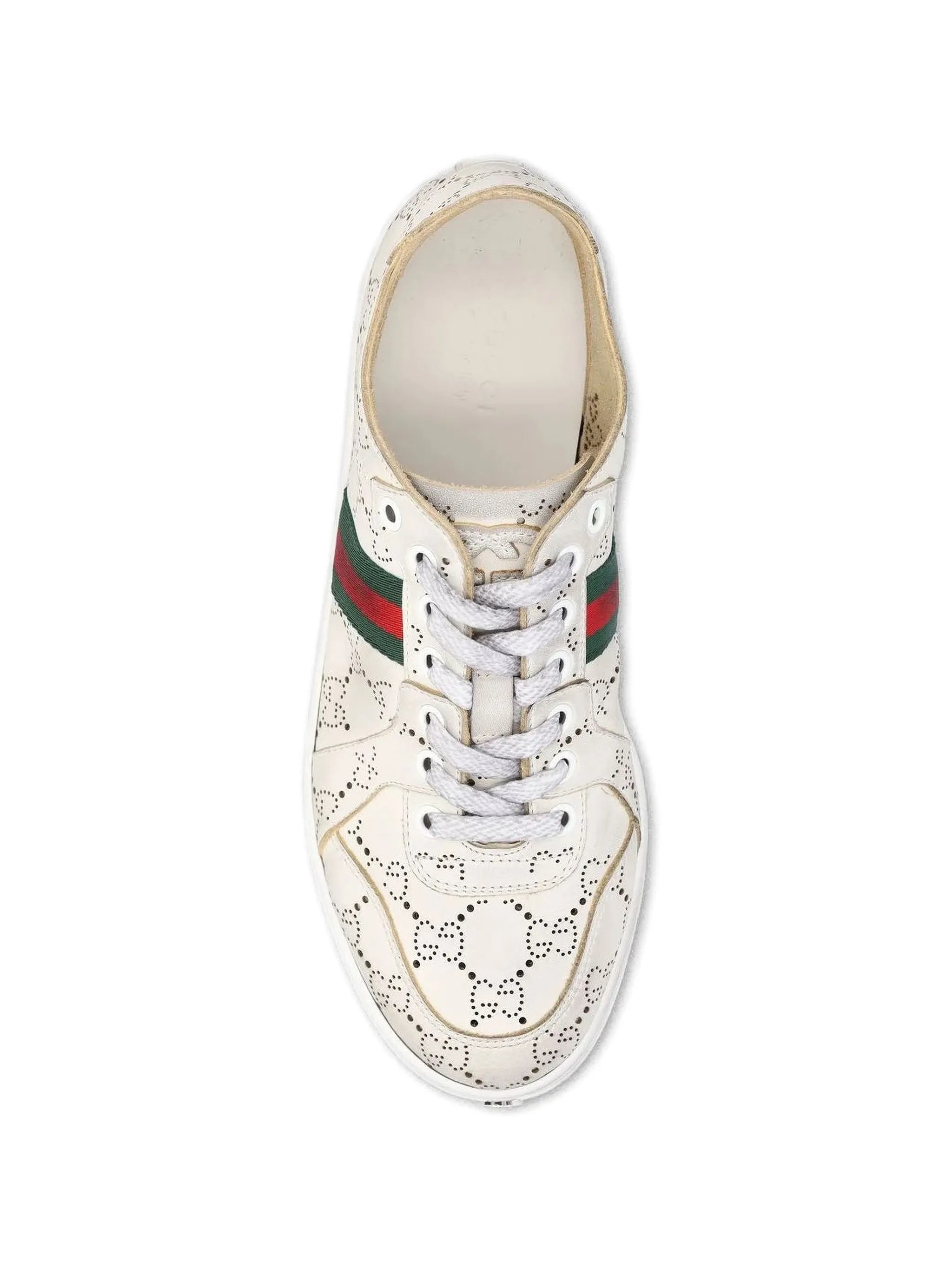 White Coda Low Top Perforated Sneakers