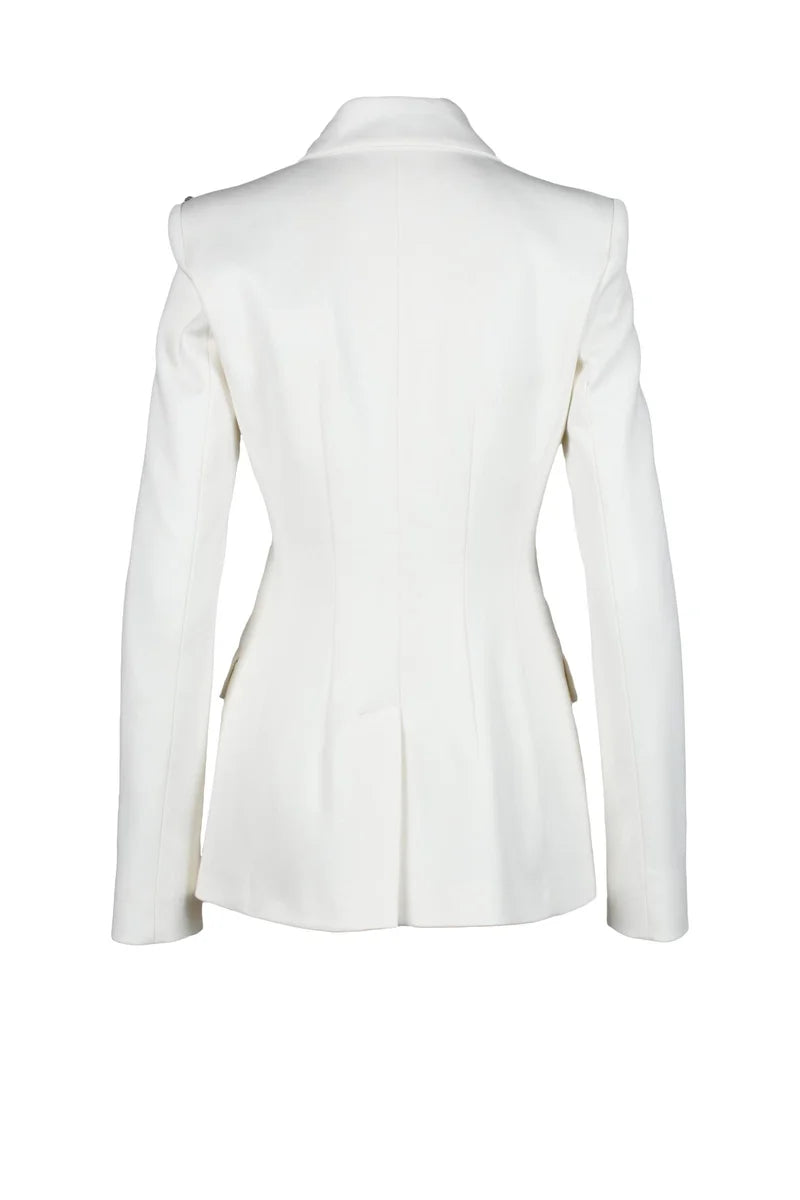 Double-Breasted Tailored Jacket with Structured Silhouette