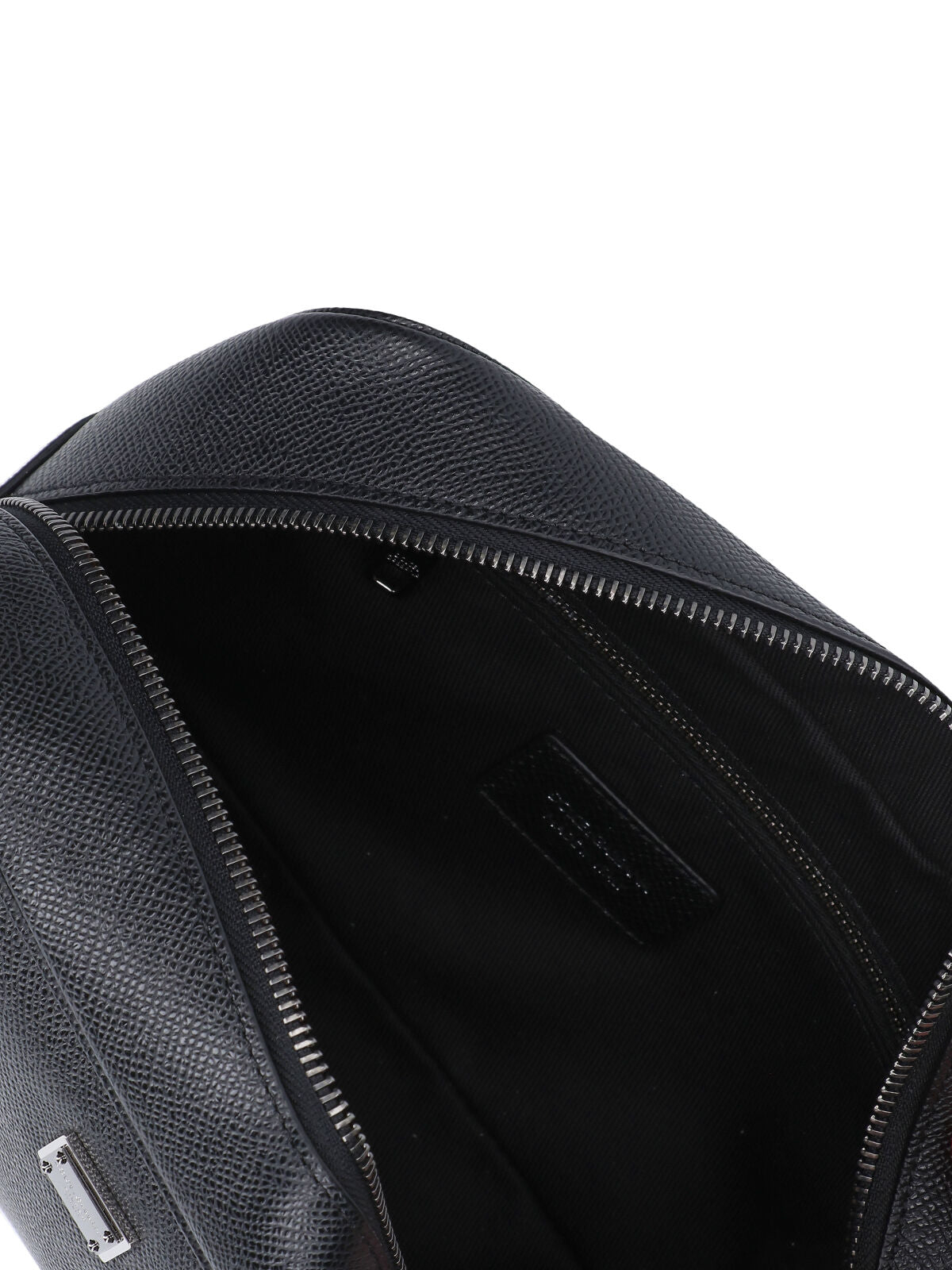 Rectangular Black Calf Leather Beauty Case