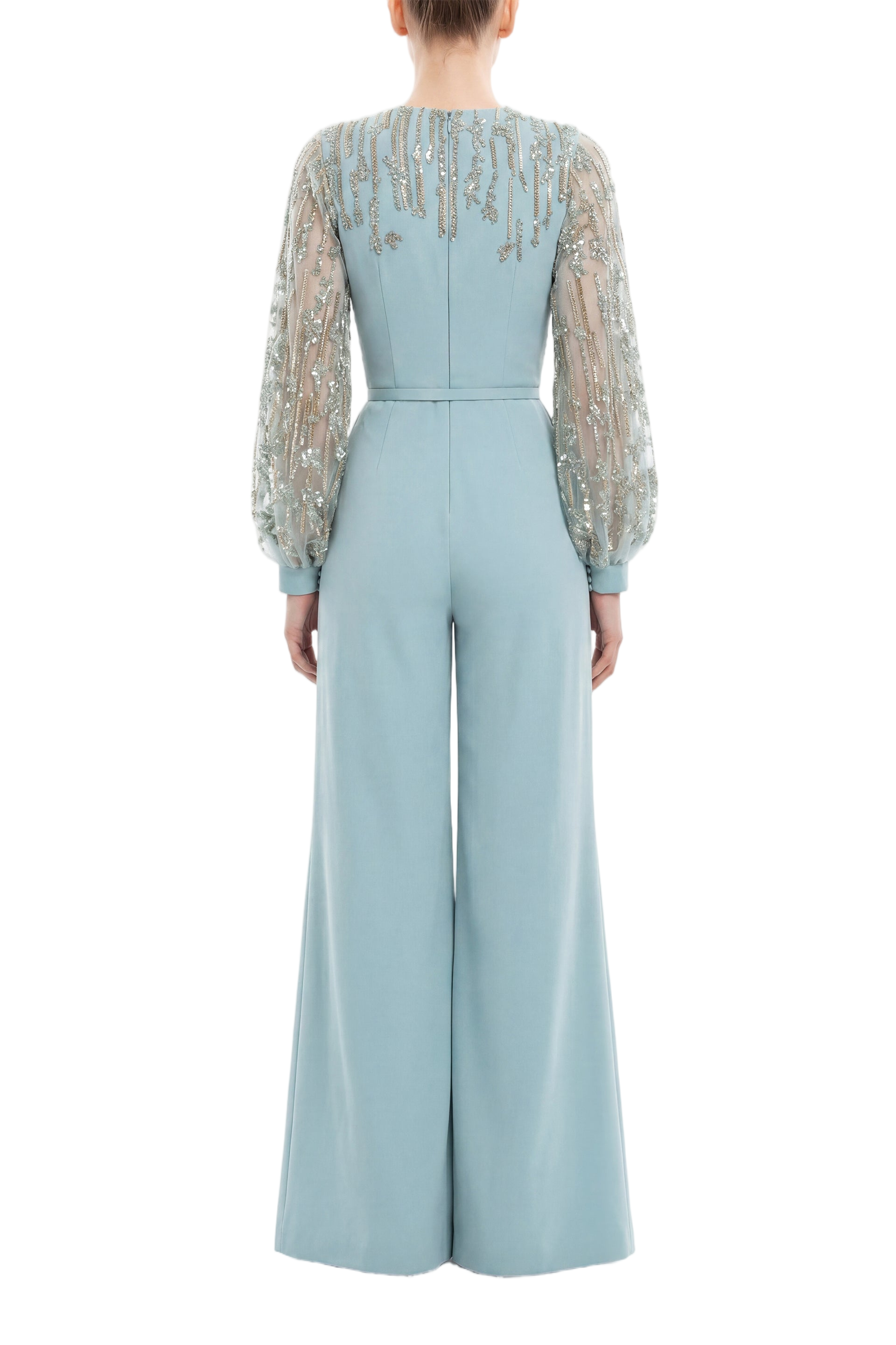 Crepe Beaded Jumpsuit