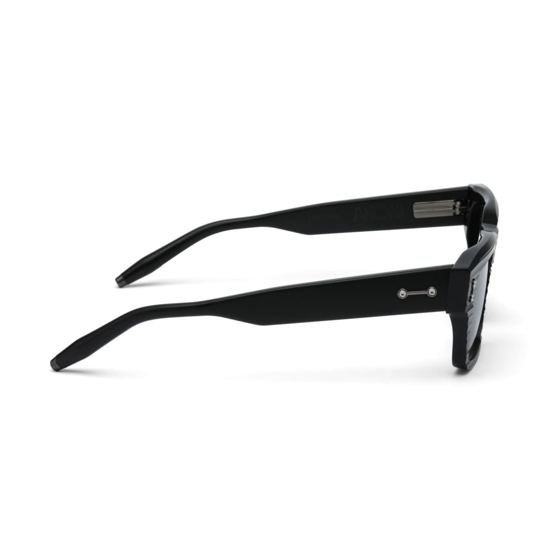 Columba Rectangular Frame Sunglasses with Textured Detailing