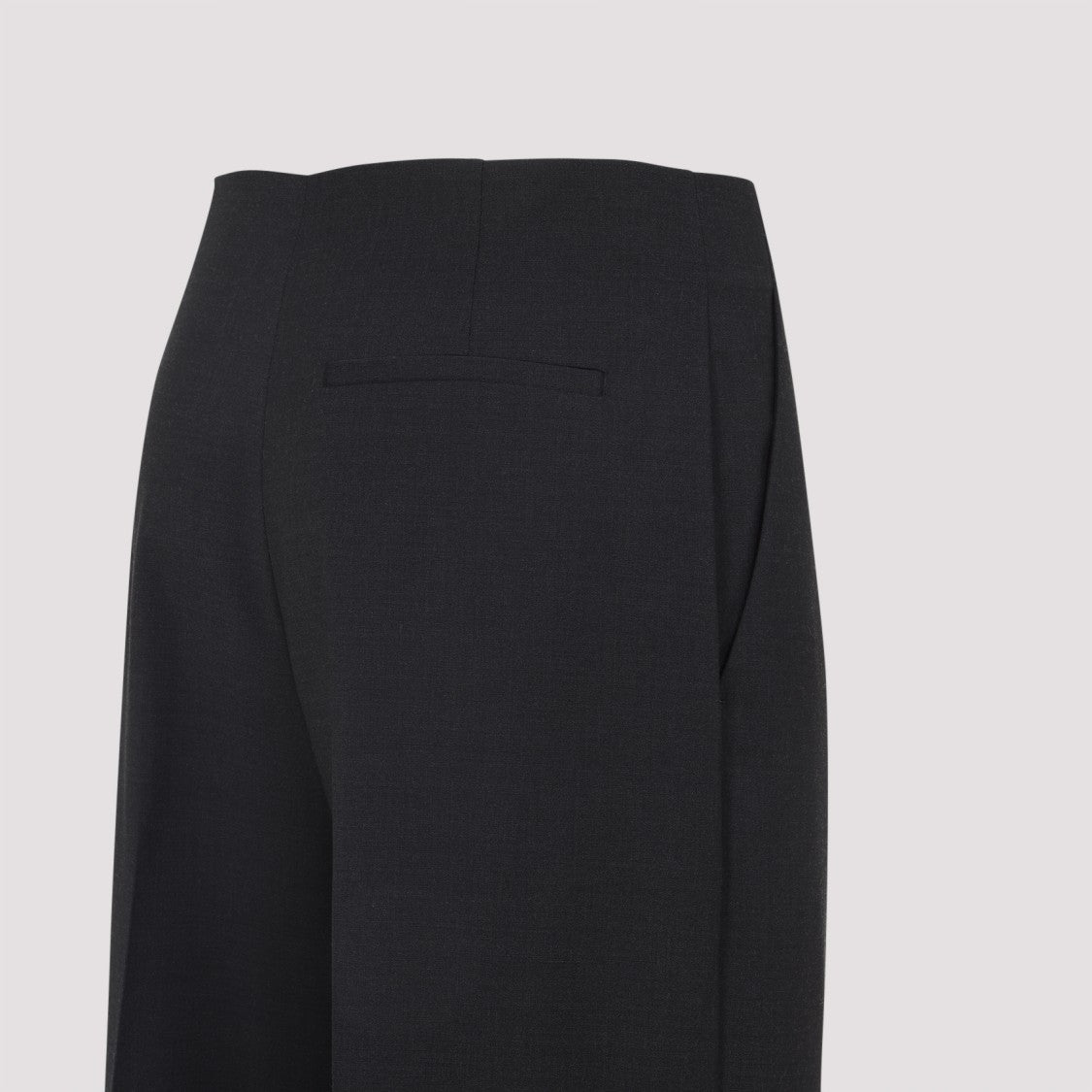 High-Waisted Straight-Leg Trousers With Pressed Crease