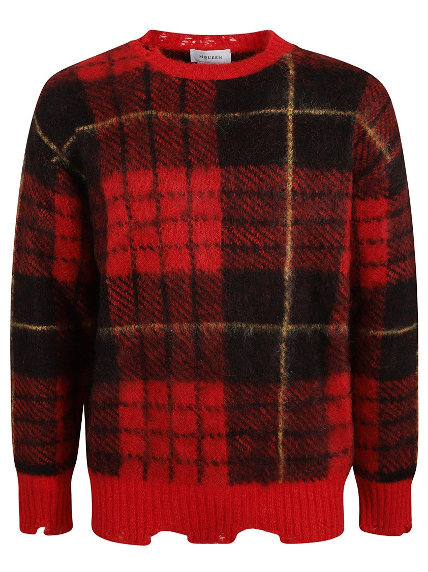 Bold Plaid Cotton Sweater