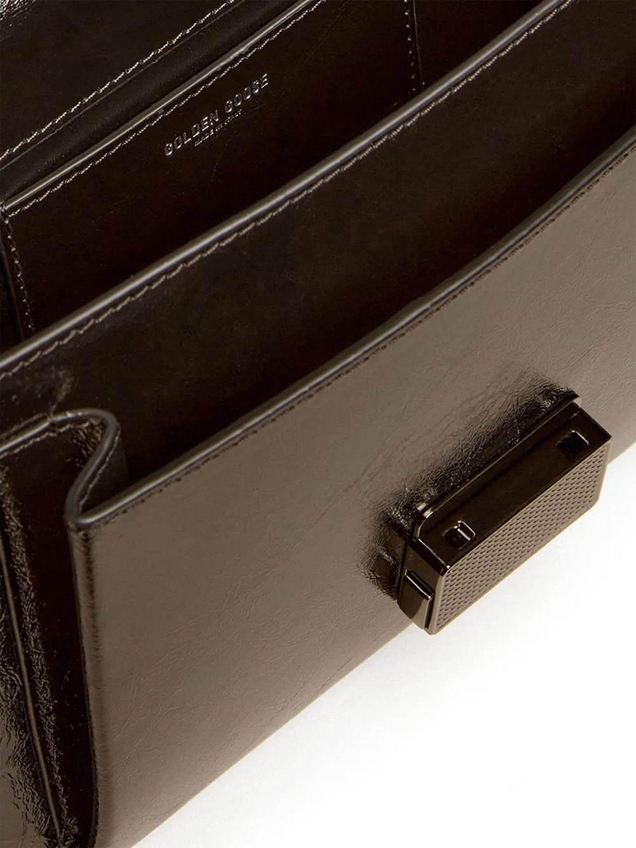 Venezia Bag Glossy Black Calf Handbag