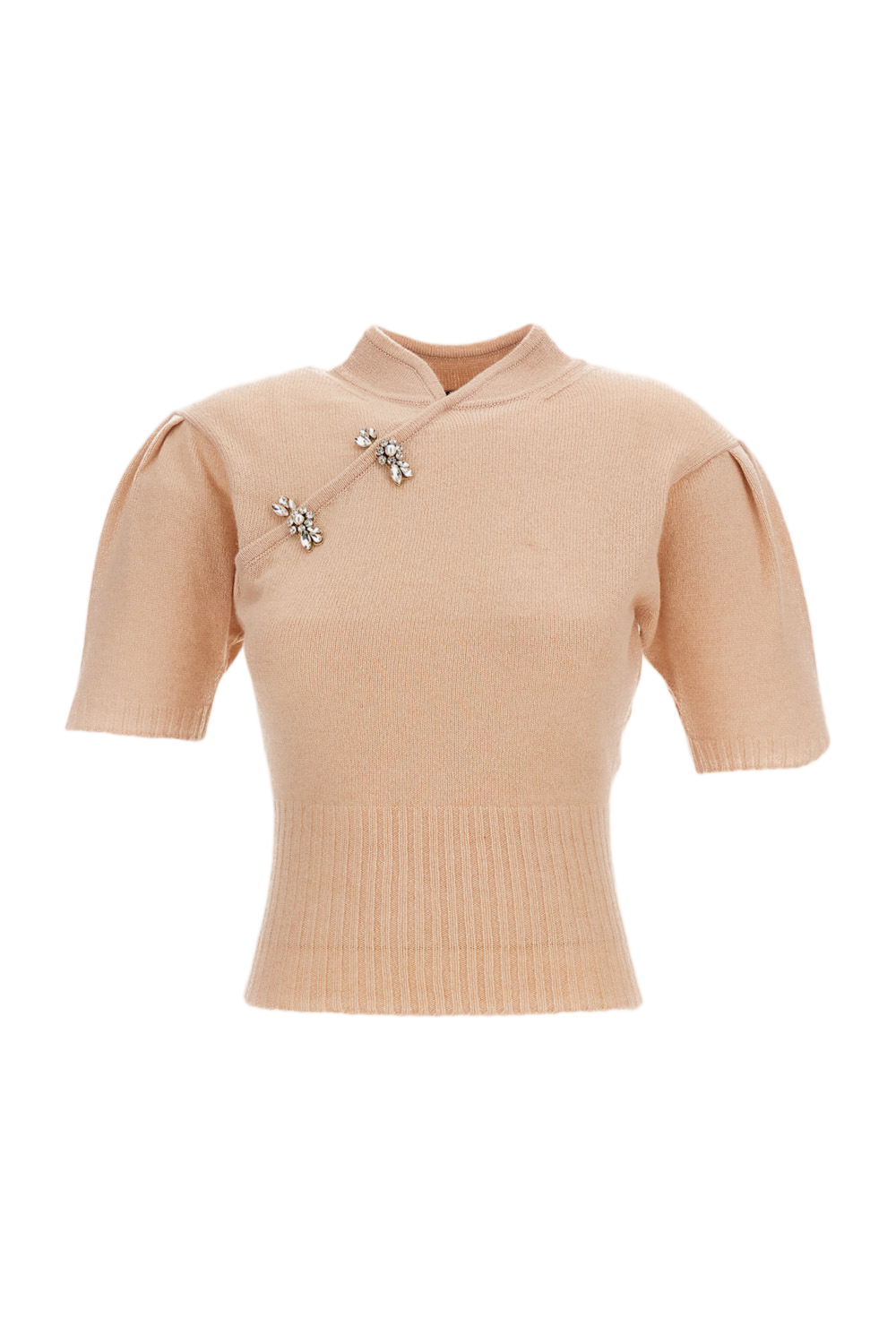 Short-Sleeve Cashmere Knit