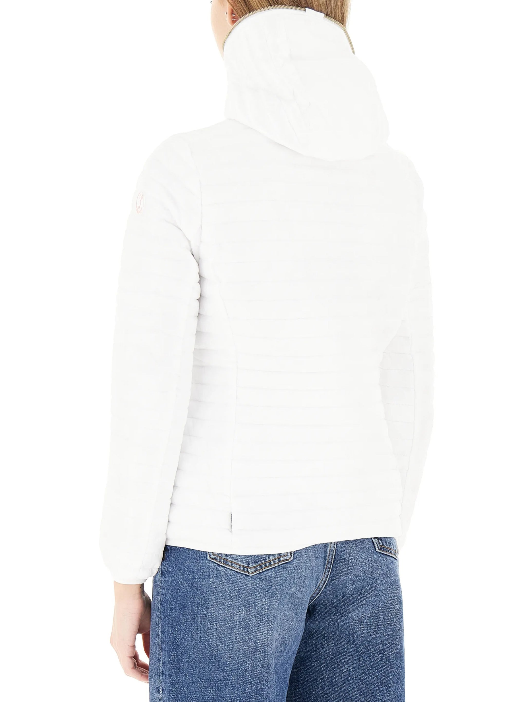 White Alexa Fitted Quilted Short Jacket