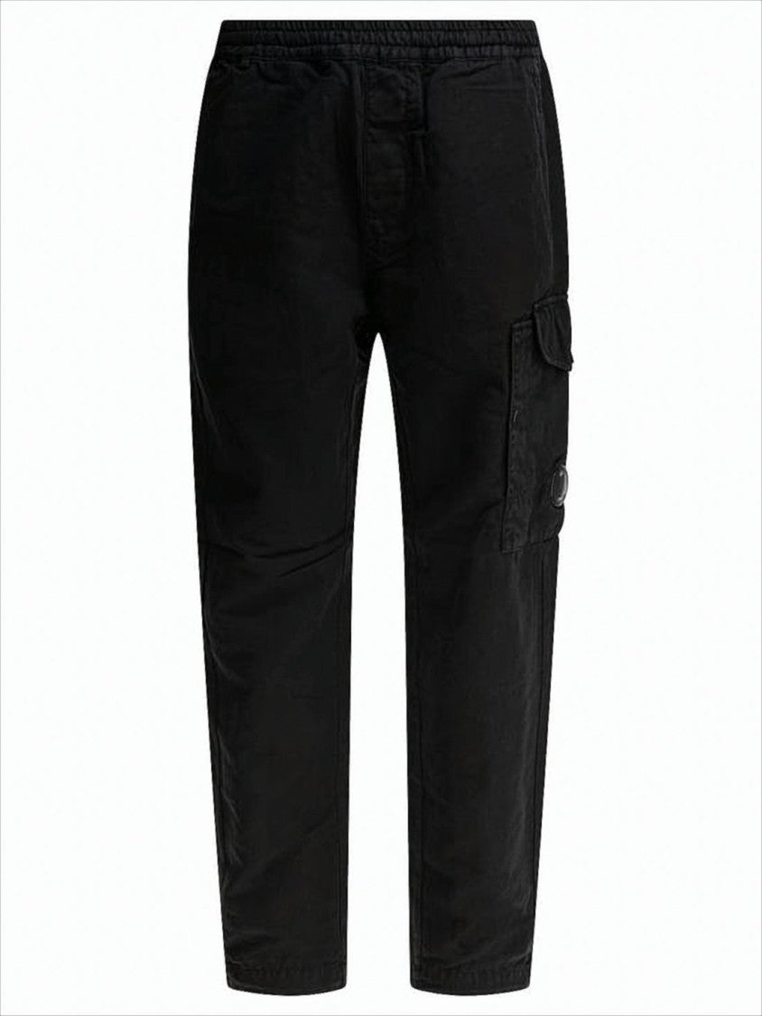 Relaxed Fit Straight Pants with Cargo Pocket Detail