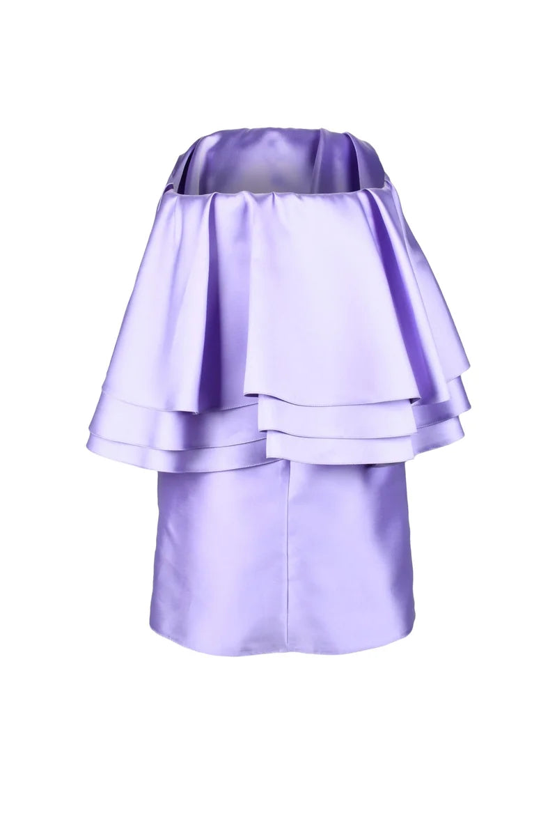 One-Shoulder Purple Dress