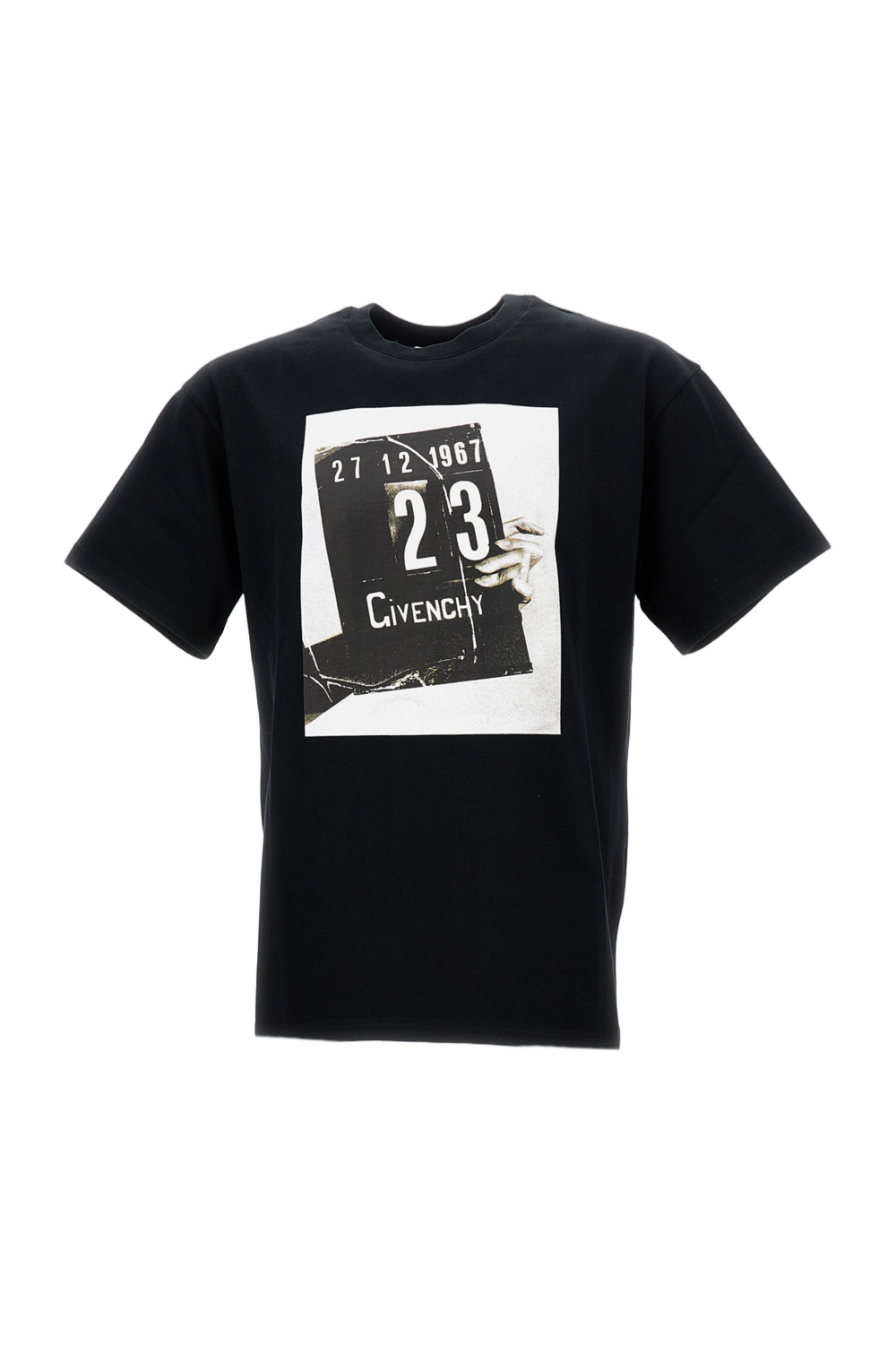 Straight Fit Black Cotton T-Shirt