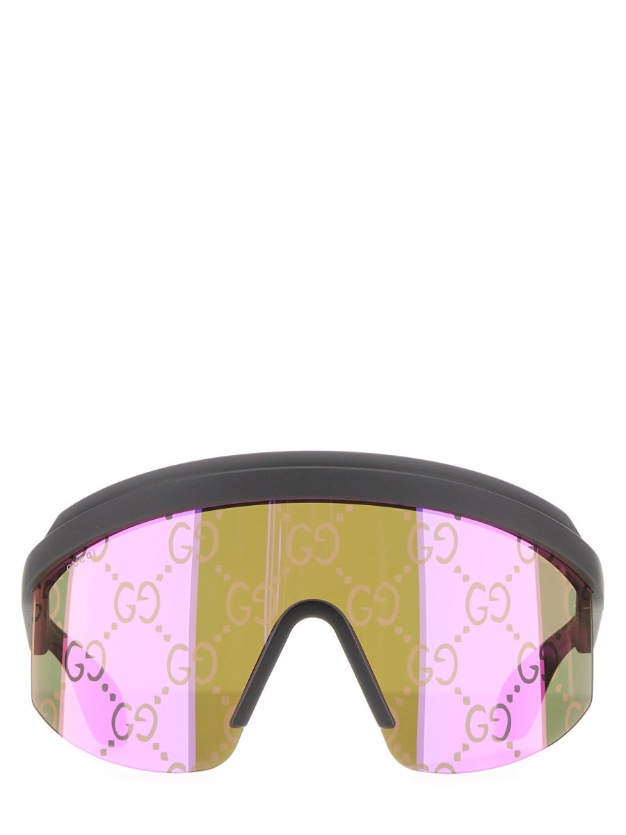 Rubberized Frame Sunglasses with Subtle Logo Detail