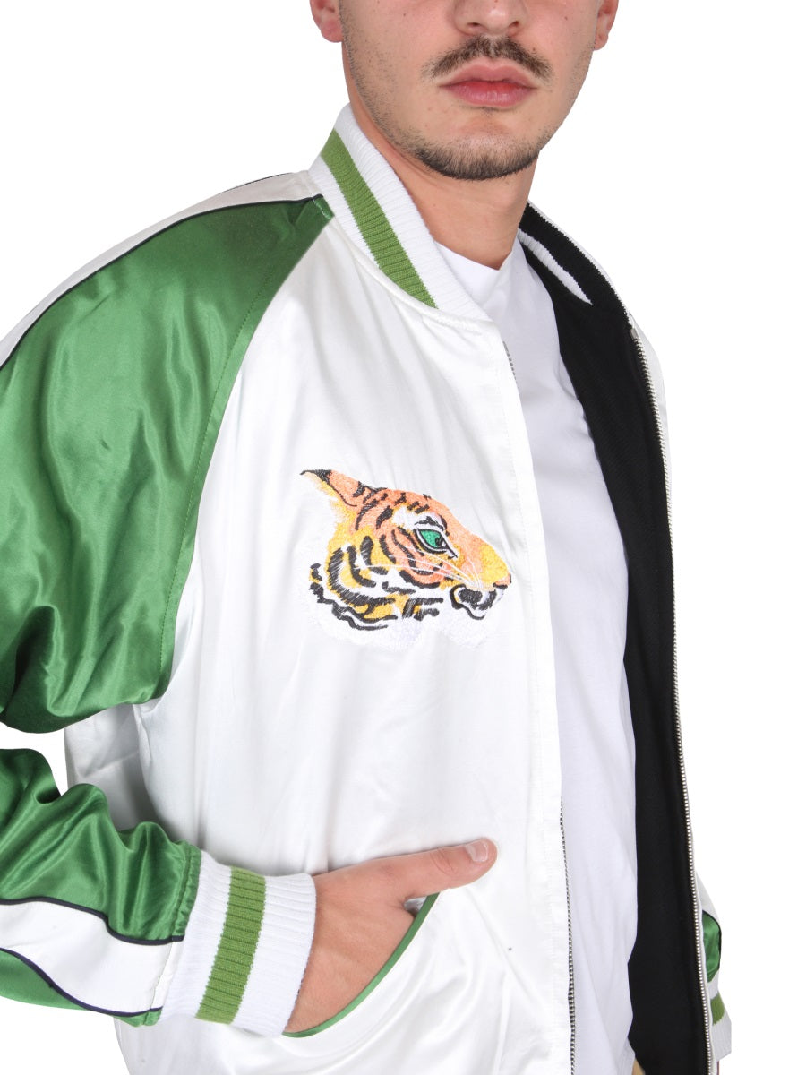 "France Japan" Double Face Bomber Jacket