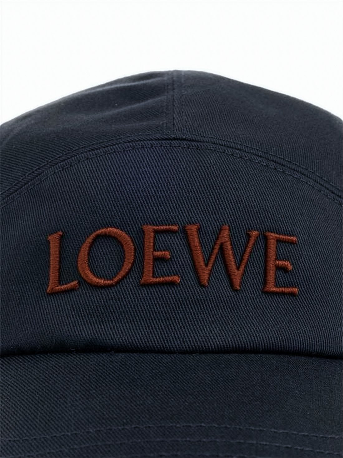 Structured Cotton Cap with Contrasting Embroidery