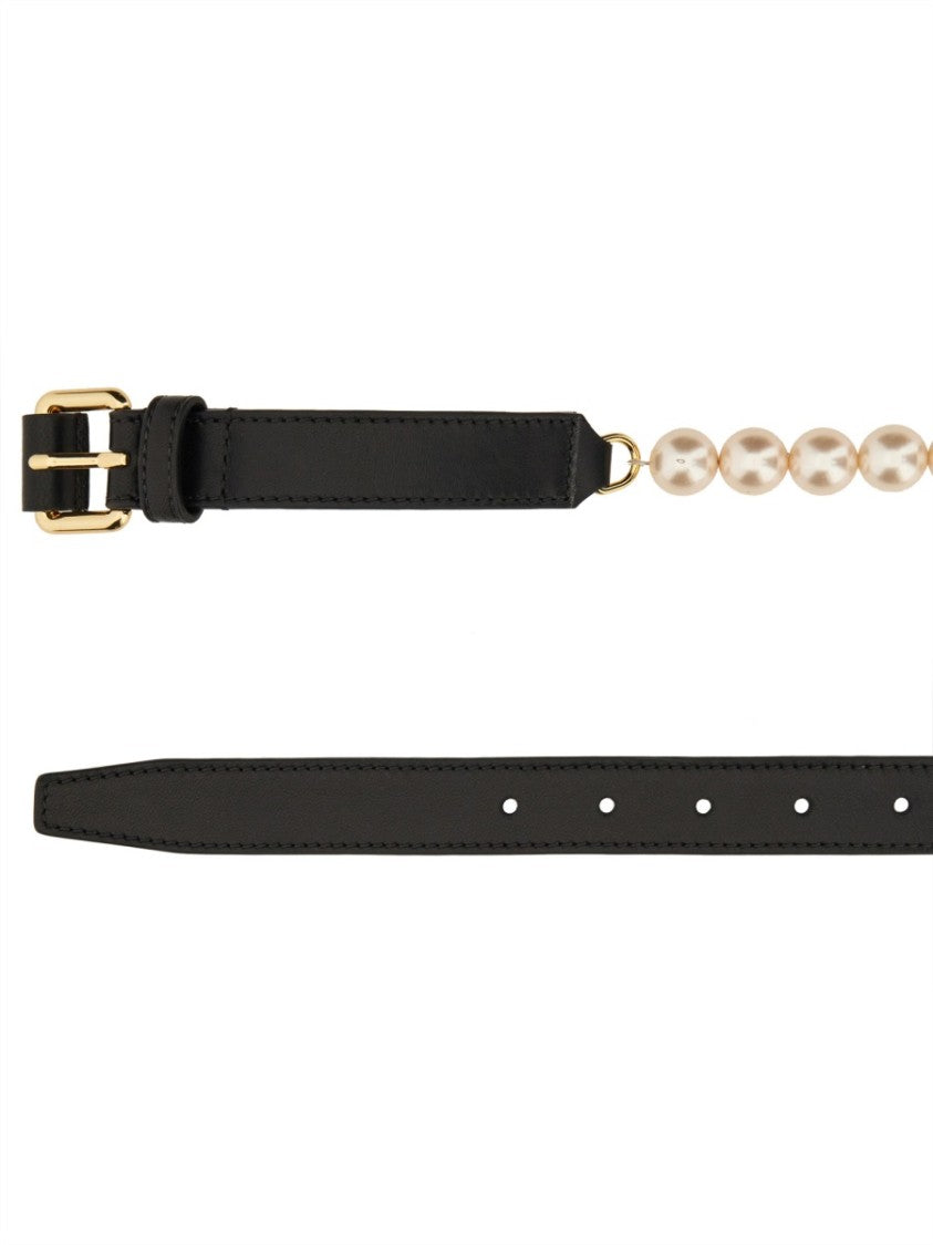 Belt With Pearl Adornments