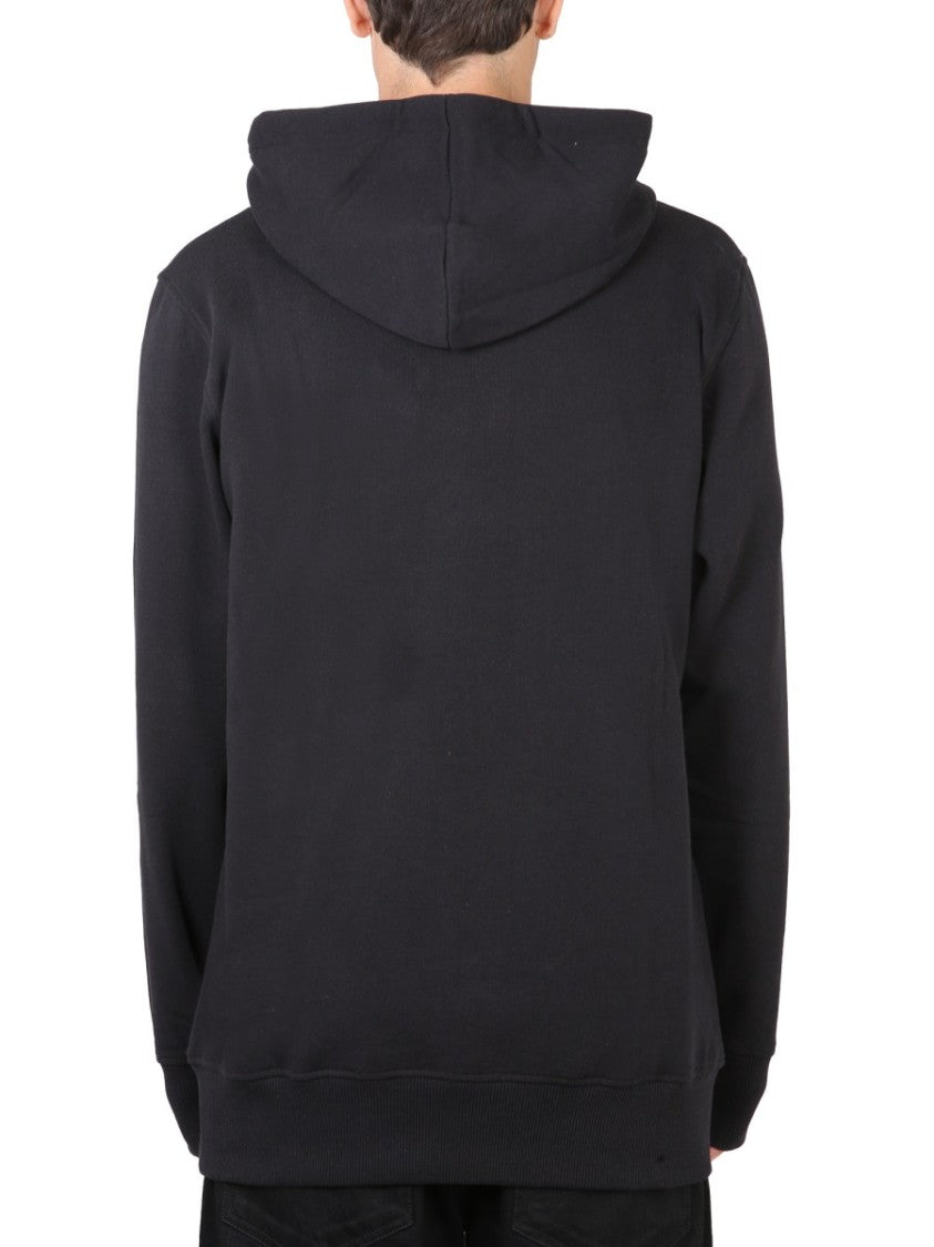 Black Hoodie With Drawstring Hood
