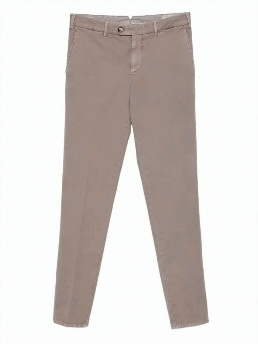 Tailored Straight Pants with Mid-Rise Waist