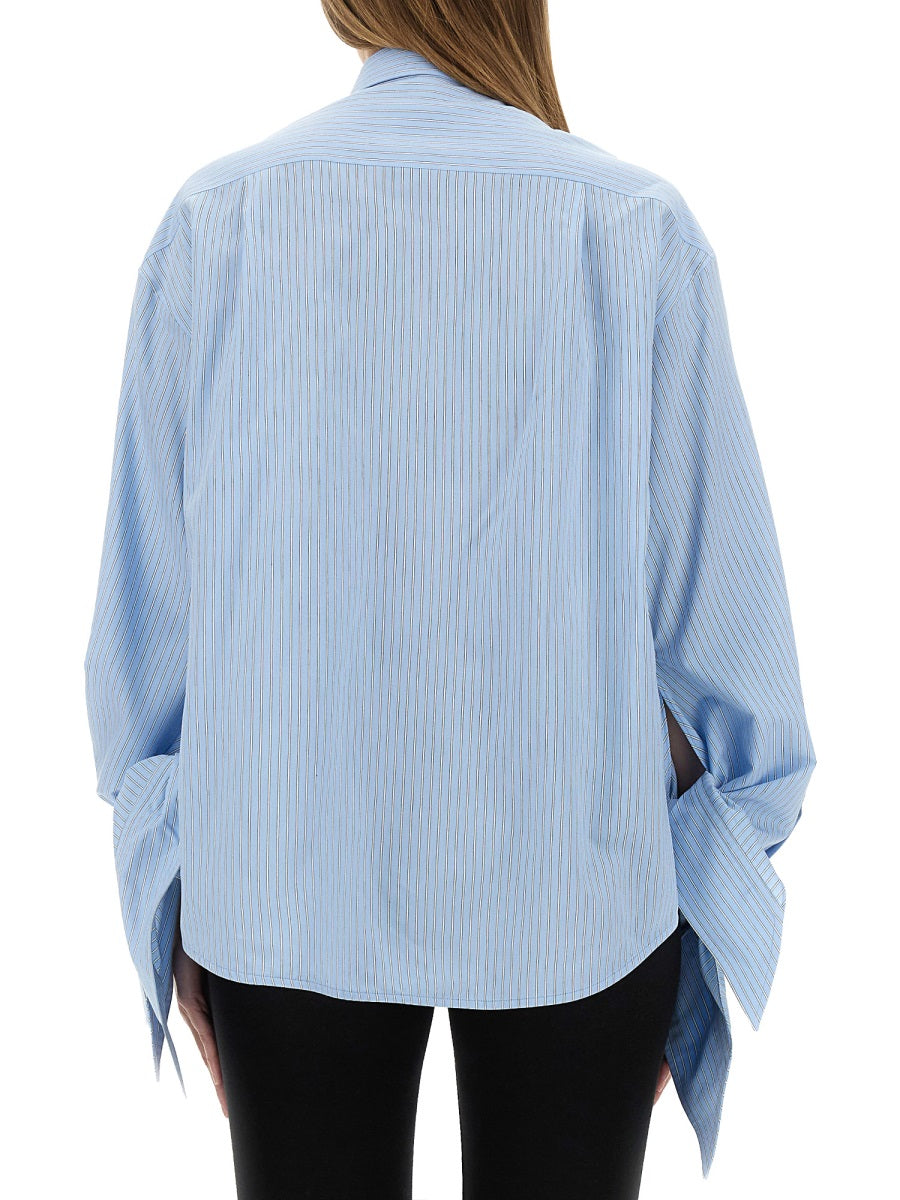 Blouse with Unique Knotted Cuffs and Refined Silhouette