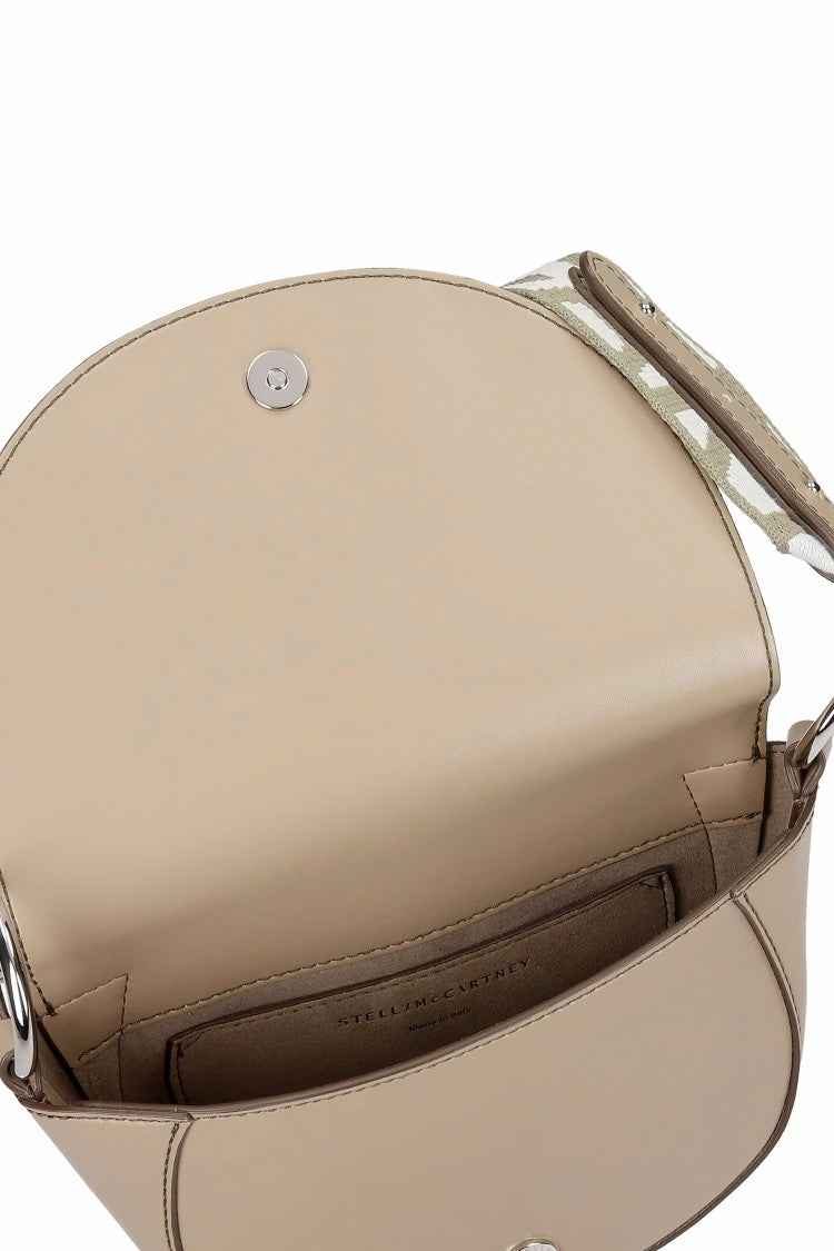 Semi-Circular Perforated Logo Crossbody Bag