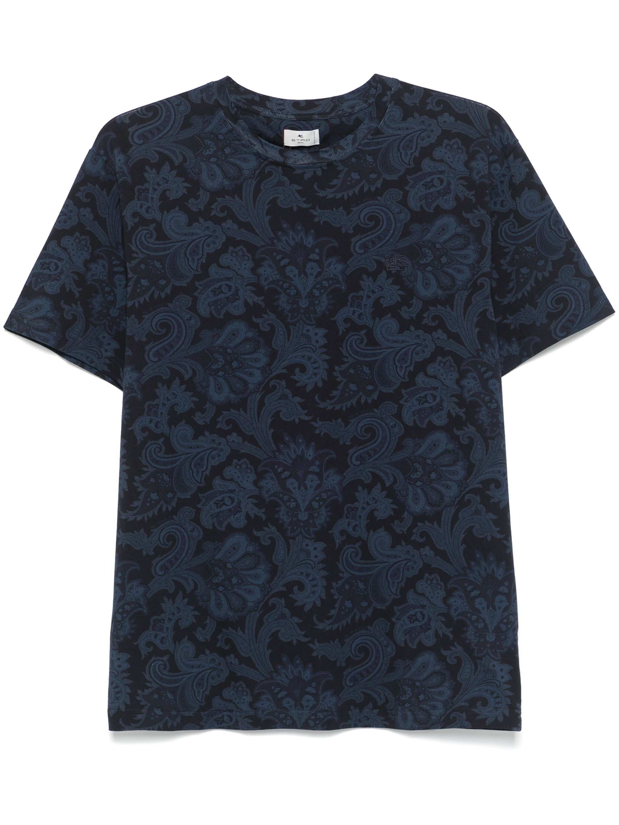 Roma Paisley-Print Floral Cotton T-Shirt