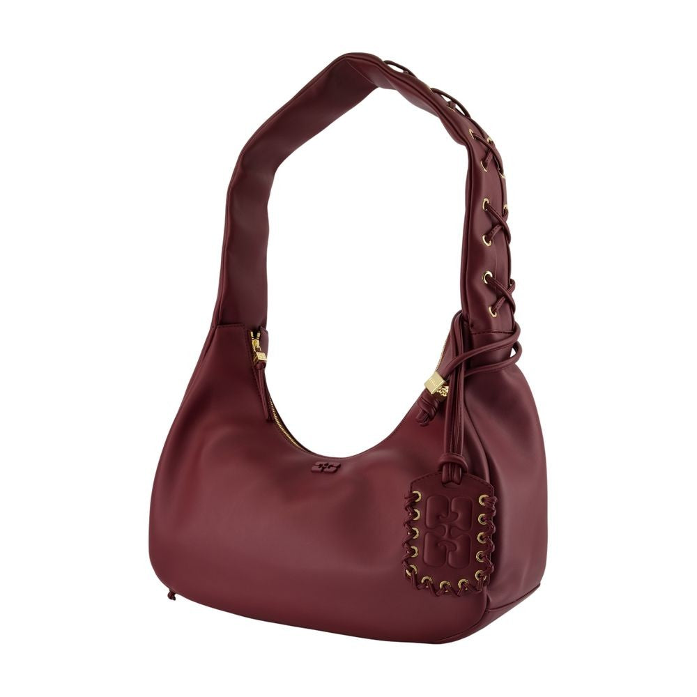 Medium Laces Shoulder Bag - Leather - Burgundy