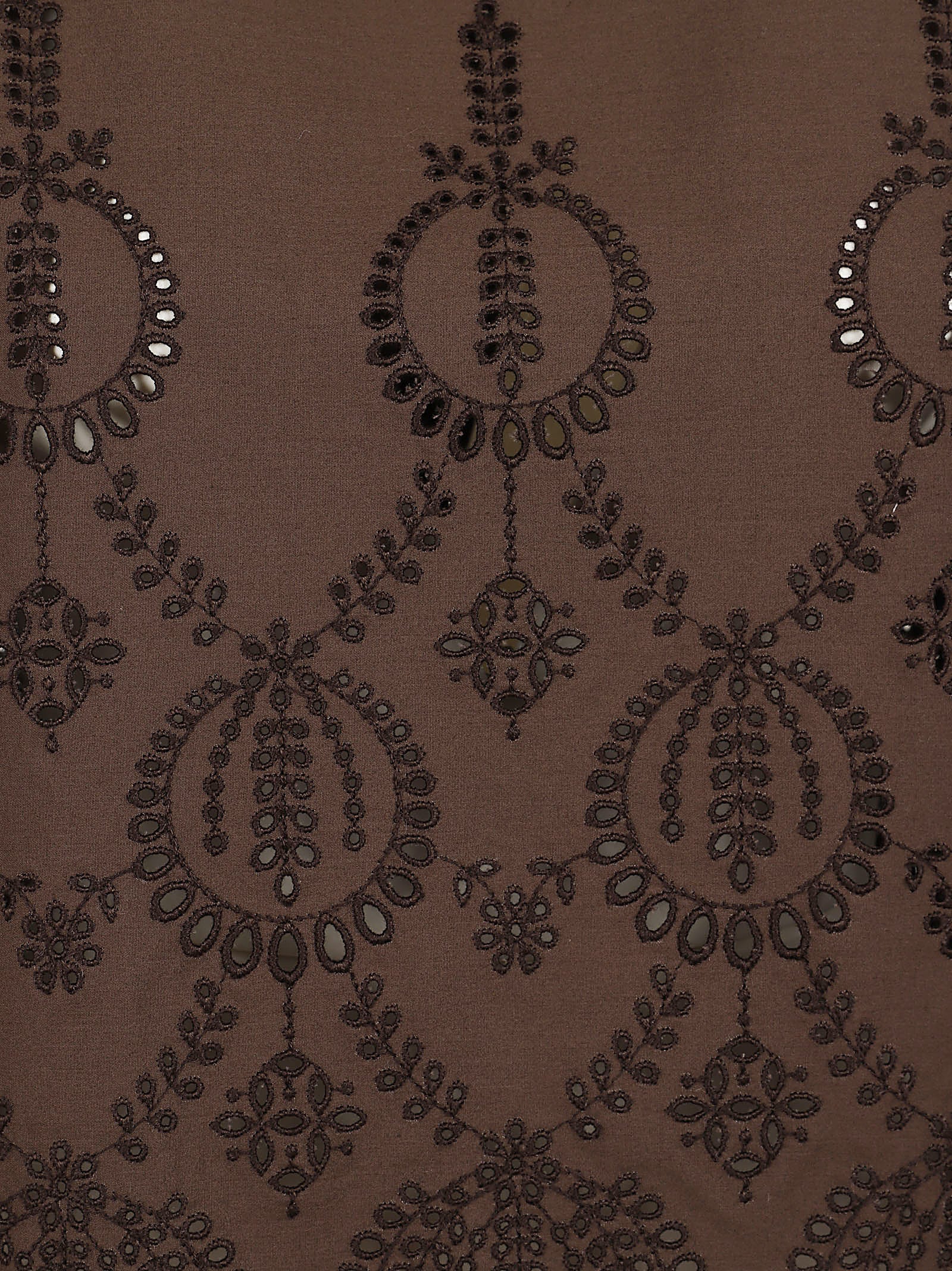 Boxy Short-Sleeved Shirt with Intricate Embroidery