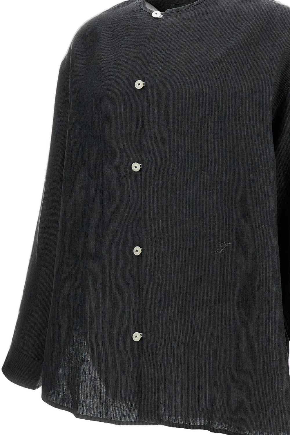 Grey La Chemise Pastro Linen Shirt