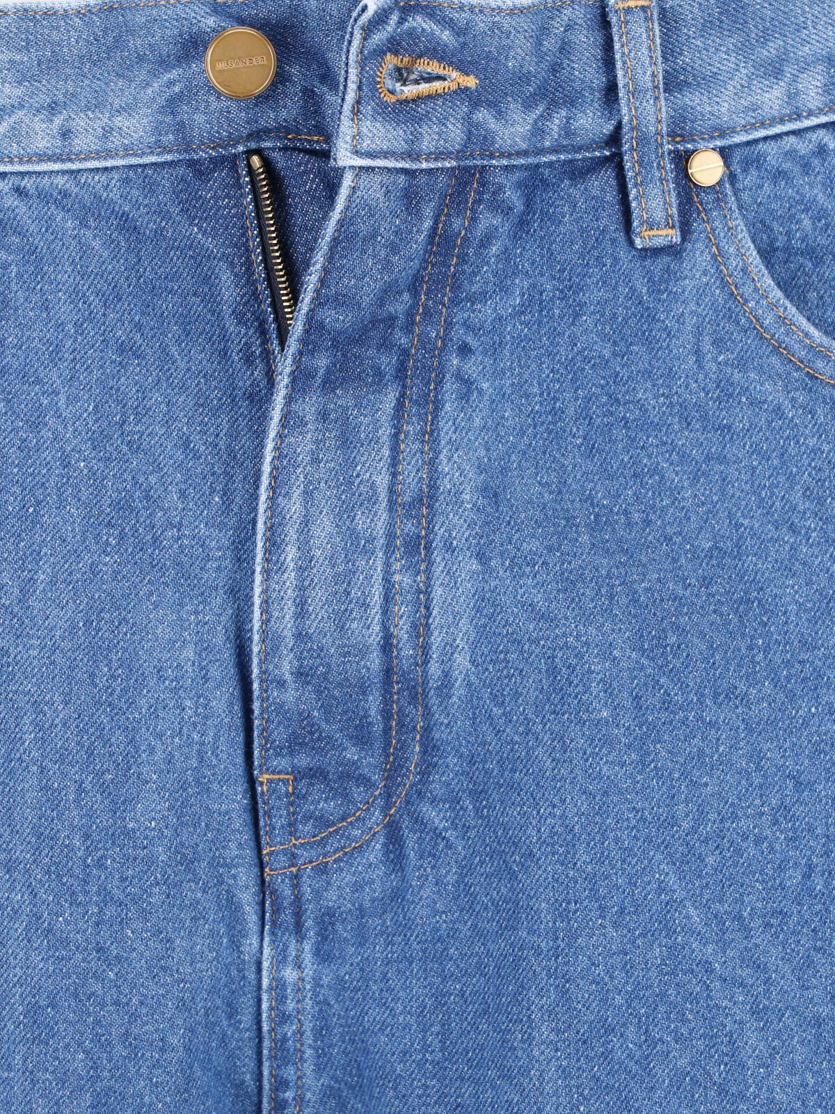Blue Straight-Leg Classic Five-Pocket Jeans