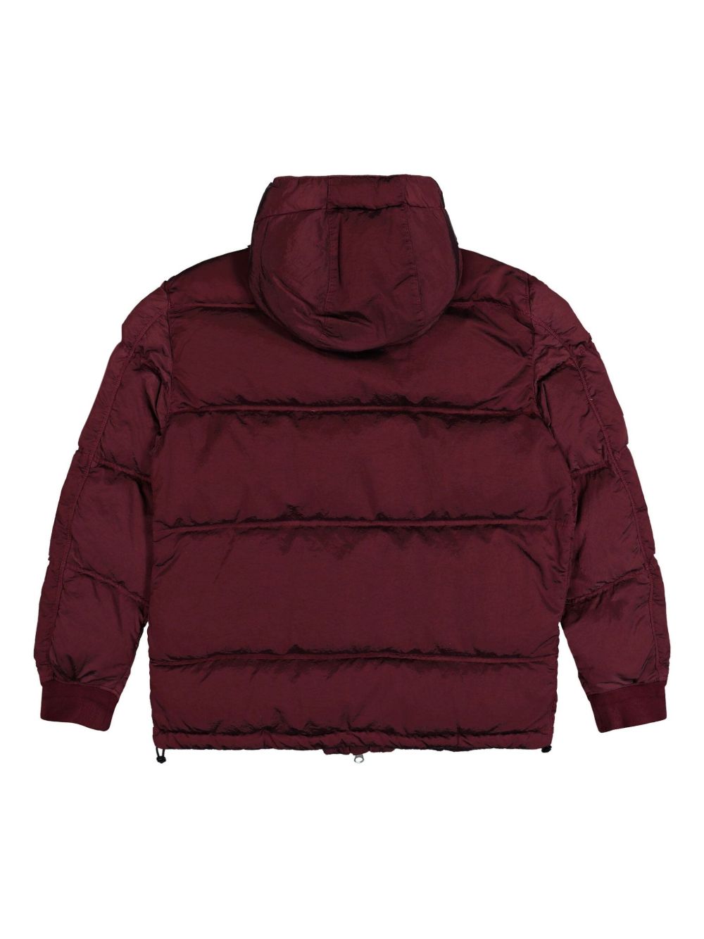 Iridescent Burgundy Padded Hooded Parka