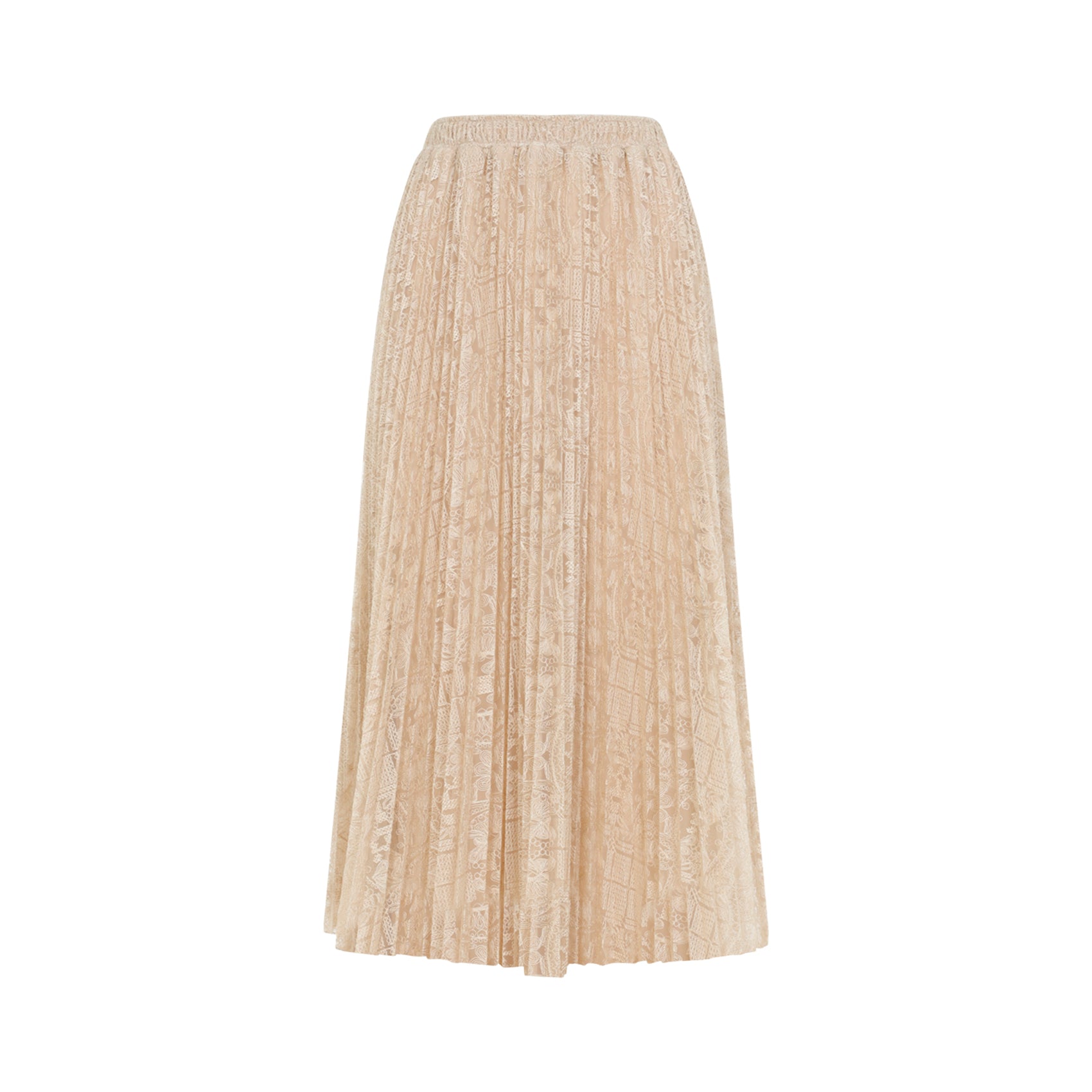 Midi Skirt with Intricate Lace Overlay