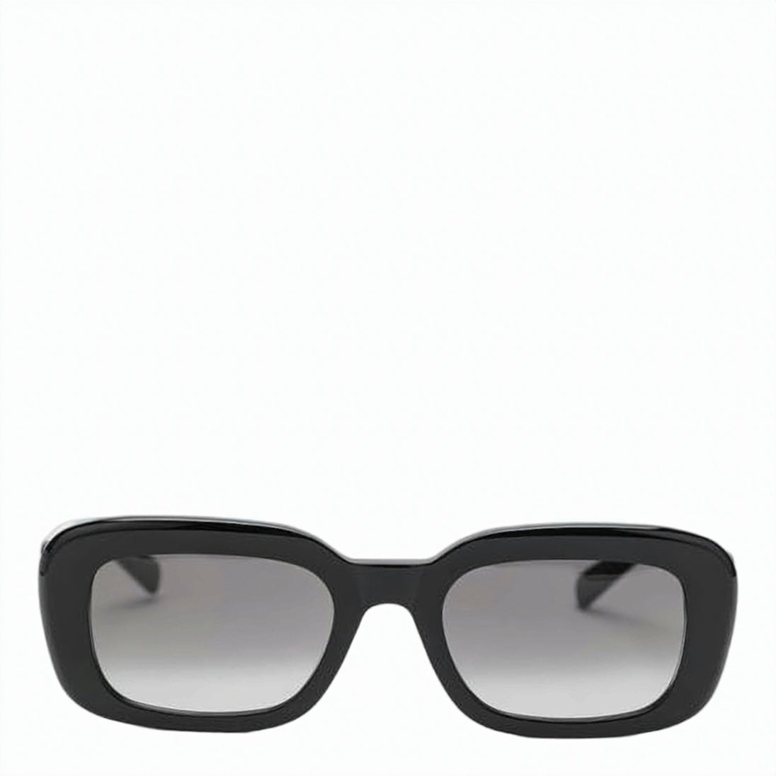 Rectangular Black Acetate Sunglasses with Gradient Lenses