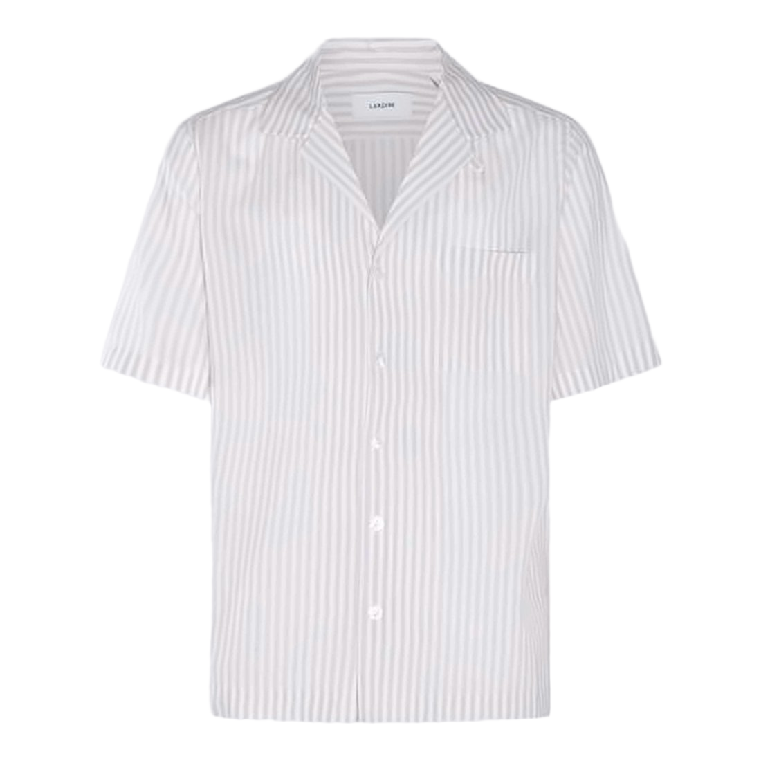 Vertical Striped Short-Sleeve Lardini Shirt