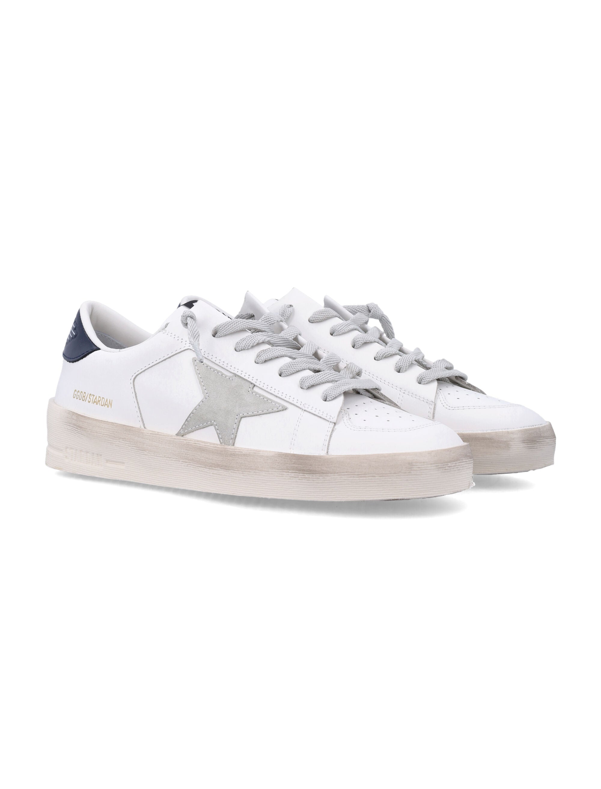 Stardan Vintage Leather Sneakers with Distressed Sole