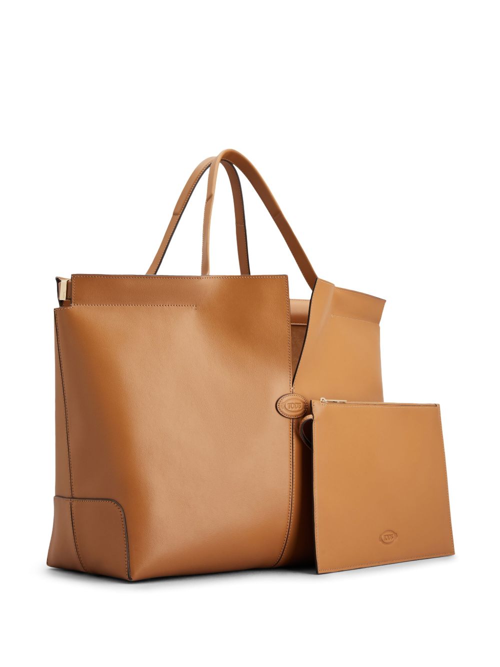 Smooth Brown Leather Tote