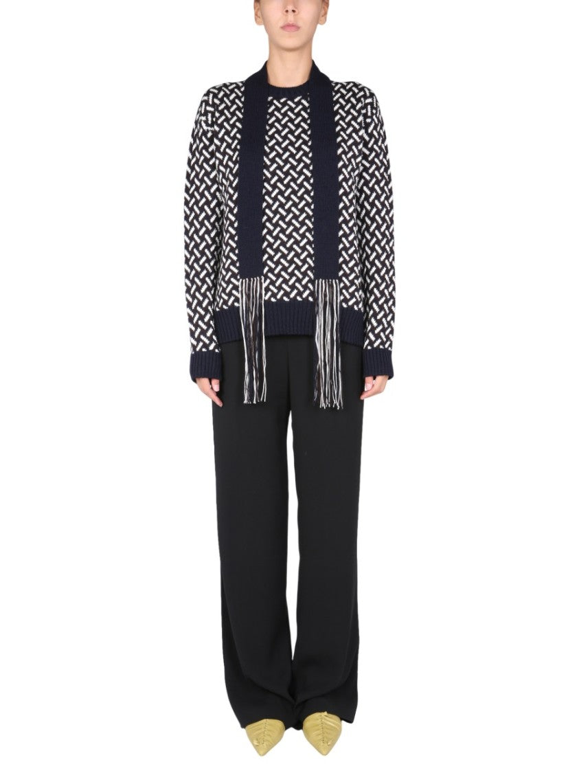 Bold Jacquard Knit Sweater