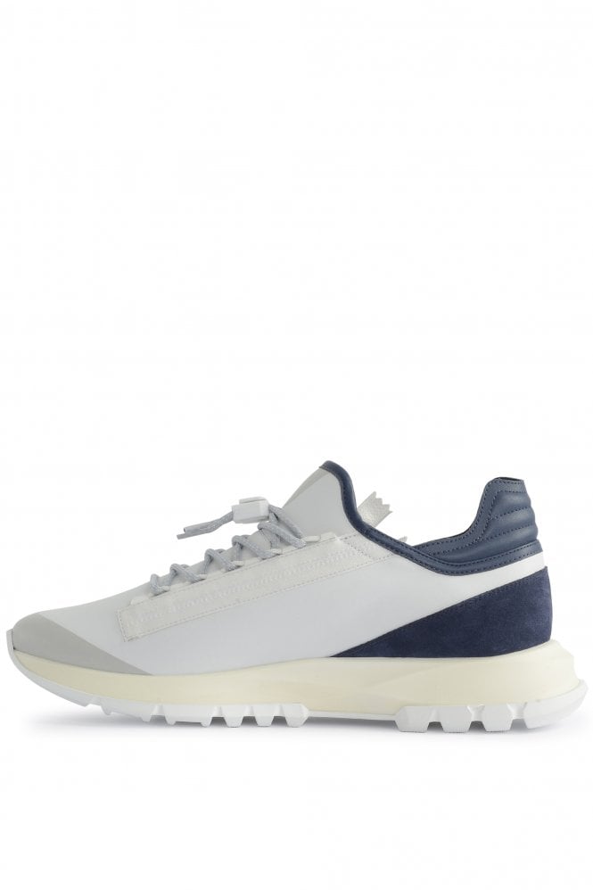 White Sneakers with Distinct Zipper Detail