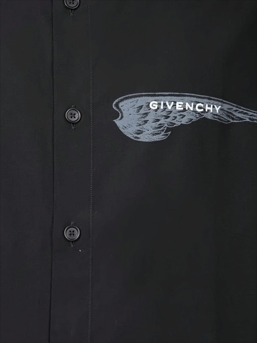 Minimalist Black Short-Sleeved Shirt with Subtle Logo Detail