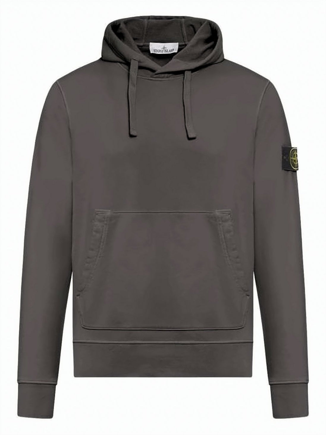 Muted Dark Grey Stone Island Hoodie with Embroidered Patch