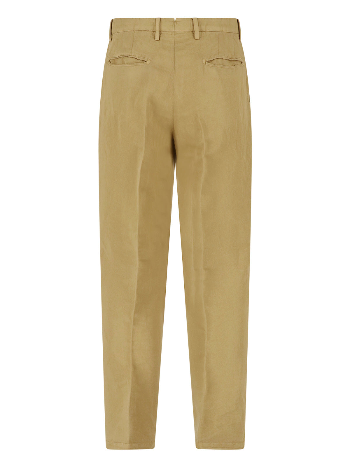 Beige Double-Breasted Cotton Linen Suit
