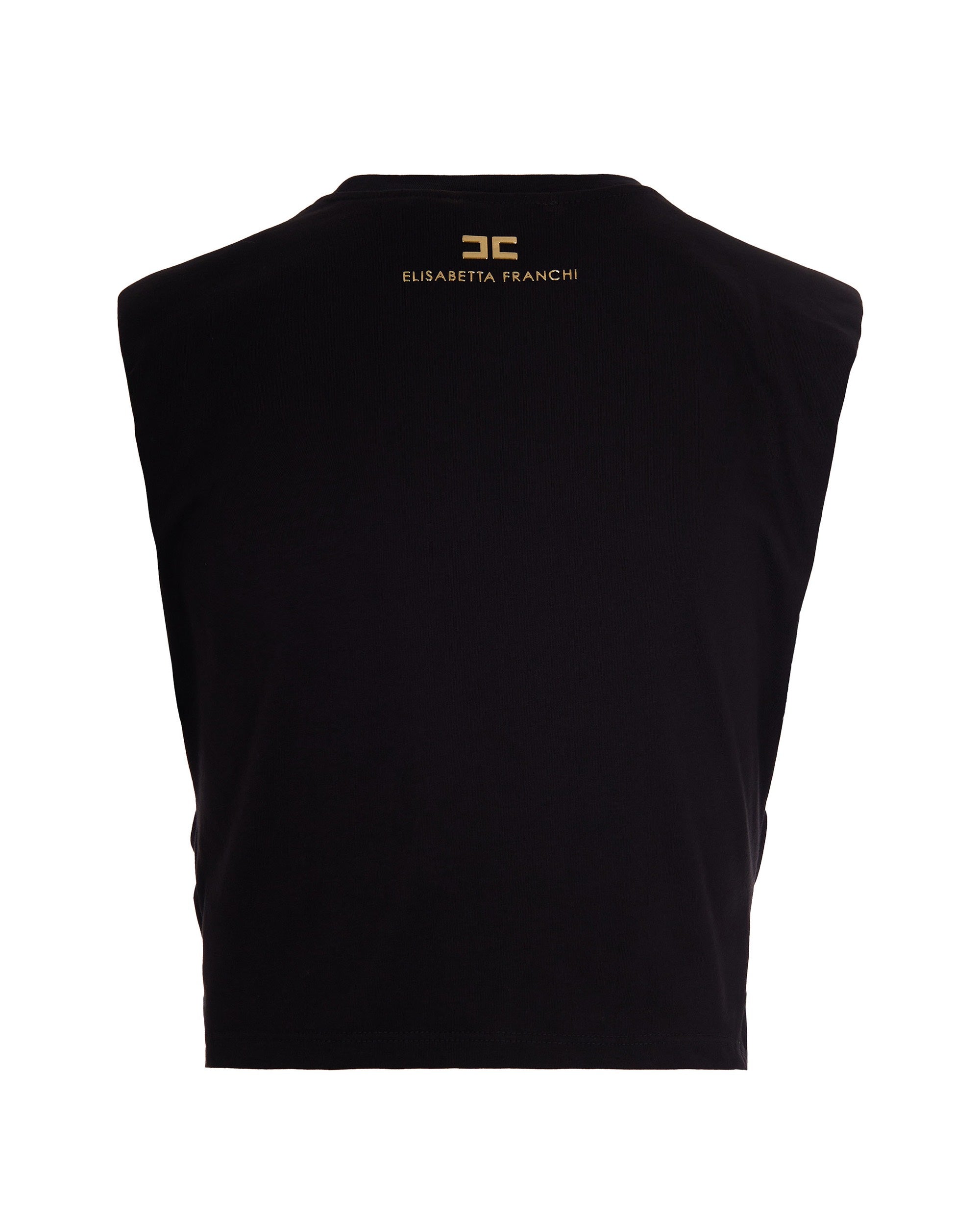 Black Jersey T-Shirt With Knot
