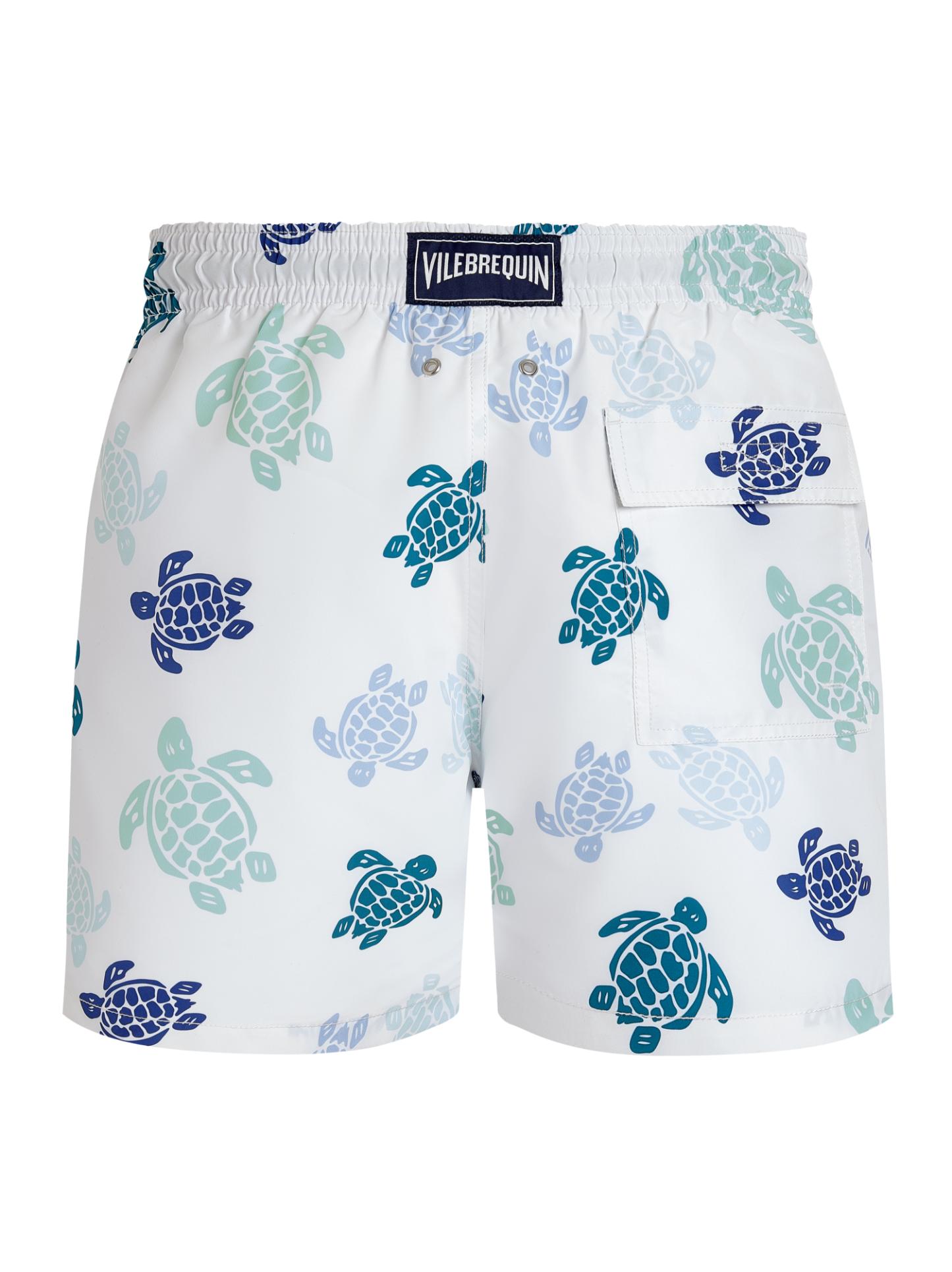 Swim Shorts with Sea Turtle Print