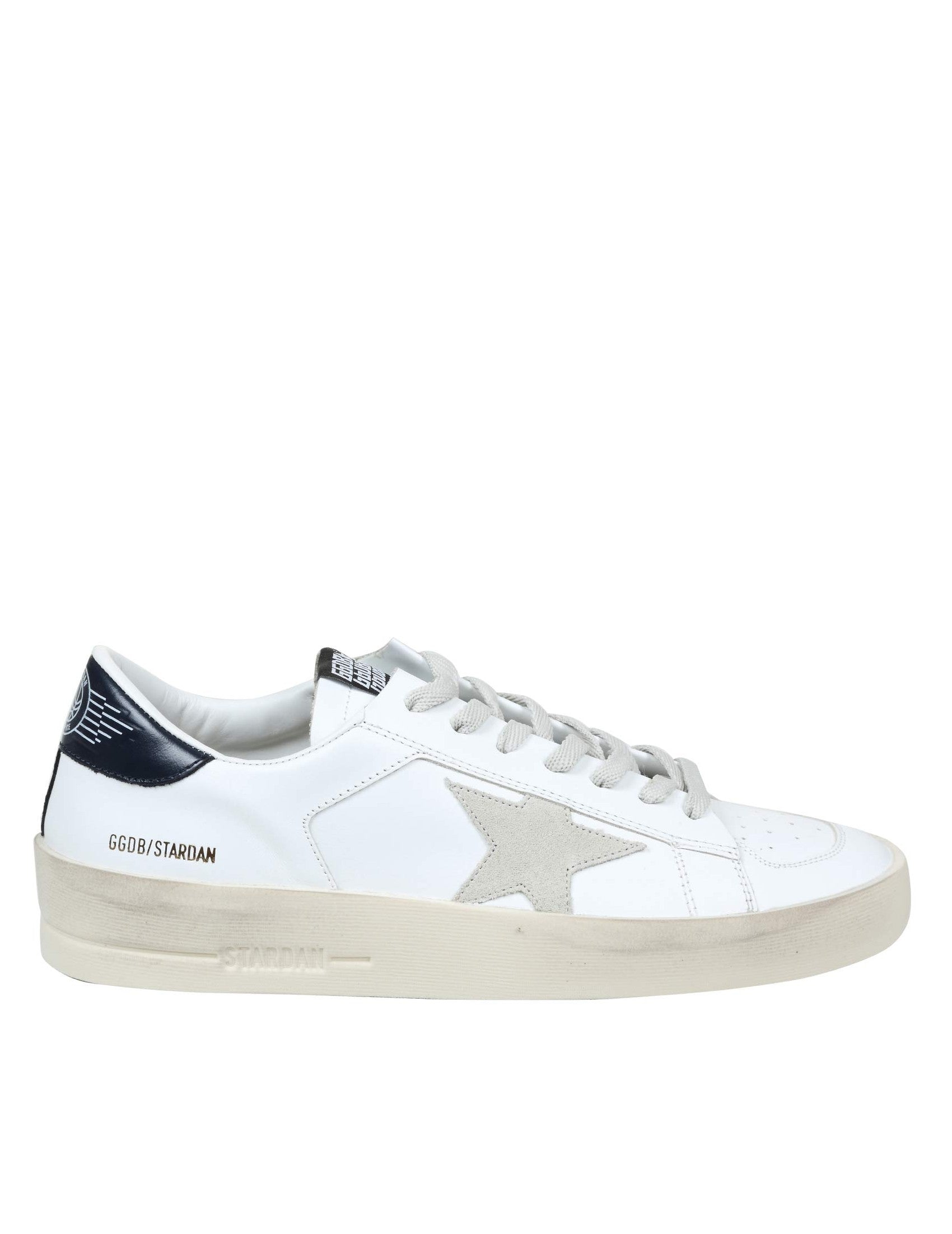 Stardan Leather Sneakers With Vintage Treatment And Asymmetrical Design