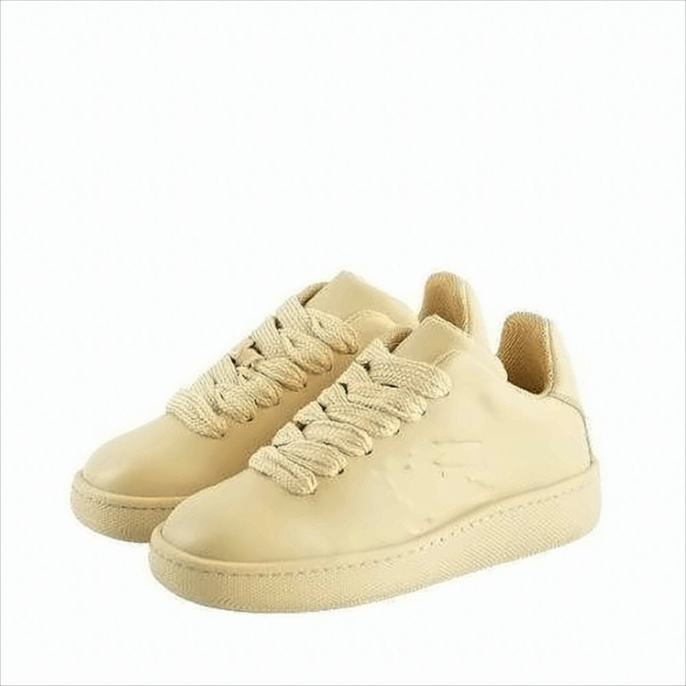 Monochromatic Smooth Leather Sneakers