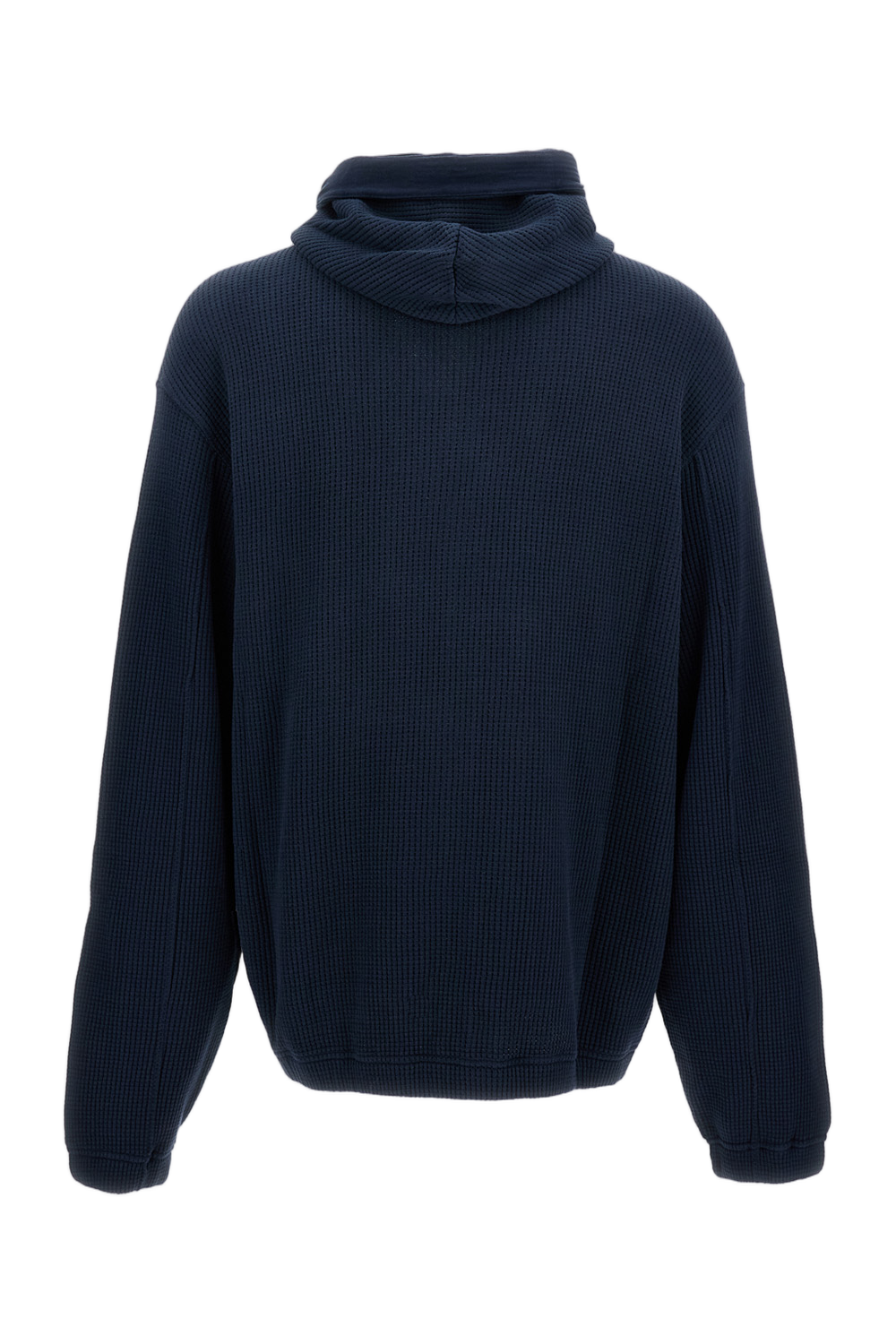 Blue Cotton Waffle Hoodie